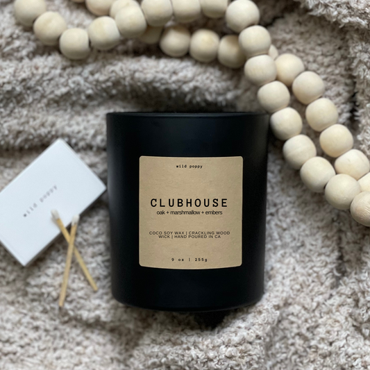 Clubhouse Wood Wick Candle
